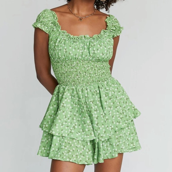 Princess Polly Dresses Princess Polly The Love Galore Romper Green